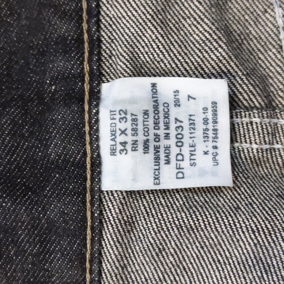 Men's Dark Blue Relaxed Fit Jeans 34x32 - Picture 2 of 4